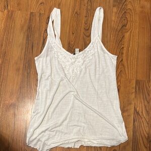Banana Republic Asymmetrical Cream Sleeveless Tank Top